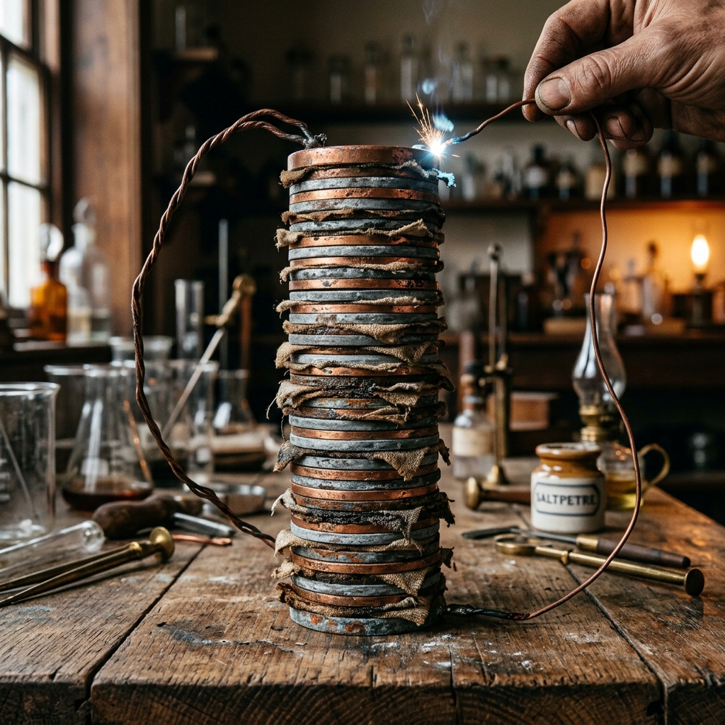 The Voltaic Pile (The First Battery)